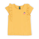T-Shirt pour enfant fille par Nano | S2304-03 Jaune | Boutique Flos, vêtements mode pour bébés et enfants