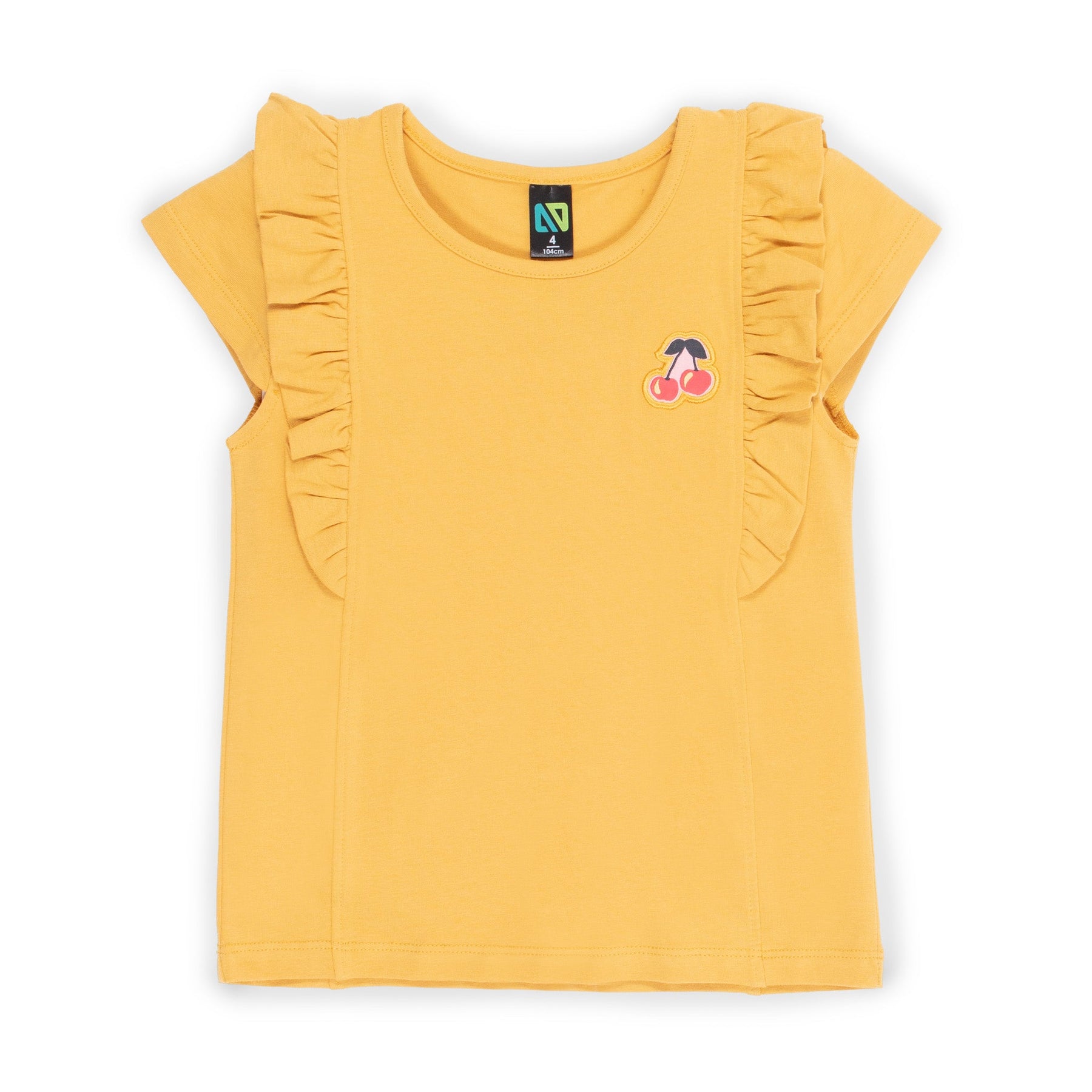 T-Shirt pour enfant fille par Nano | S2304-03 Jaune | Boutique Flos, vêtements mode pour bébés et enfants