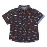 Chemise manches courtes pour bébé garçon par Nano | S2355-10 Charcoal | Boutique Flos, vêtements mode pour bébés et enfants