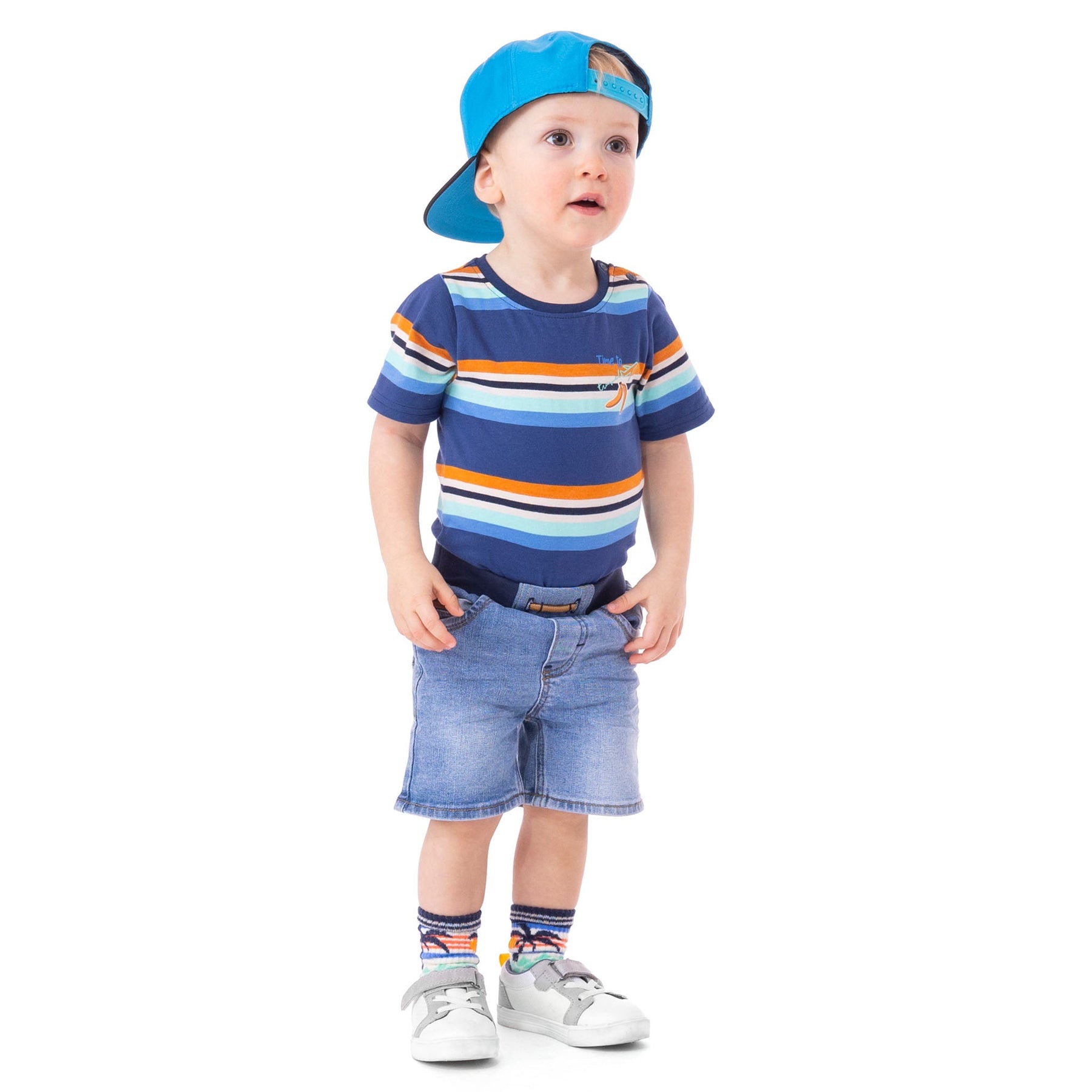 Casquette pour enfant garçon par Nano | S23CAS01 Bleu | Boutique Flos, vêtements mode pour bébés et enfants