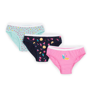 Paquet de 3 culottes pour enfant fille par Nano | S23SV50 Marine | Boutique Flos, vêtements mode pour bébés et enfants