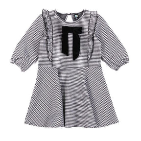 Robe pour enfant fille par Nanö - F2130-09 Noir - Boutique Flos, vêtements pour enfant fille bébés et enfants